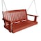 Highwood Usa Lehigh Porch Swing 4ft Outdoor Furniture for Patio, Backyard, Garden AD-PORL2-RED - alternate 1